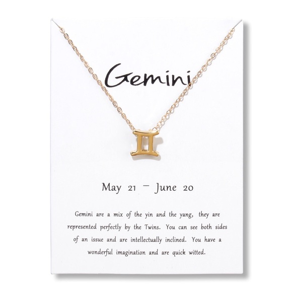 Gemini ♊️ Zodiac Sign Necklace - Picture 3 of 7